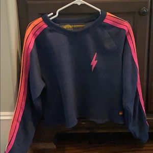 Aviator nation long sleeve crop top